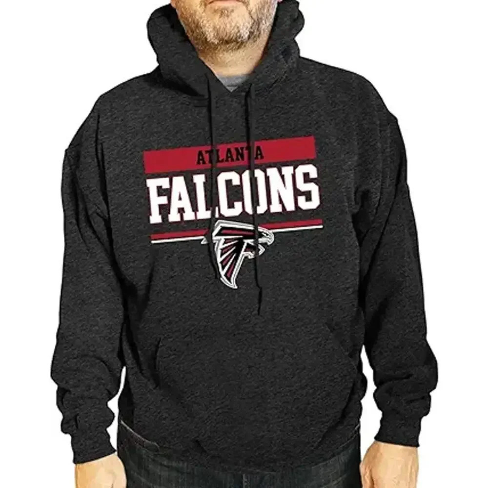 NEW Campus Colors Atlanta Falcons Gameday Hoodie Sweatshirt Gray Mens Size Small